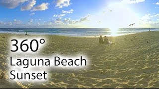 Laguna Beach Sunset 360° Video 4K [upl. by Wake]