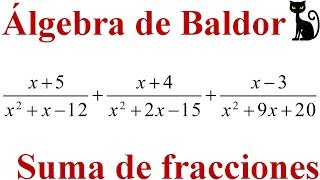 Suma de fracciones Baldor 12723 [upl. by Htiel709]