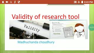 Validity of Research toolValidityResearch [upl. by Bysshe]