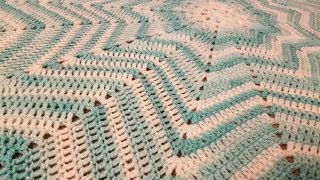 9 Pointed Star Crocheted Blanket Tutorial [upl. by Silvano]