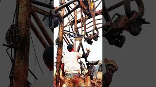 OILFIELD WORKforyou youtubeshort youtubeshorts workingrigs oilandgas rigging oilfields ocean [upl. by Ekle]