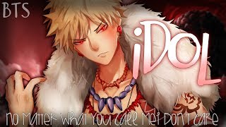 ◤Nightcore◢ ↬ Idol lyrics  BTS [upl. by Hanej536]