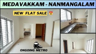 🤩New flat sale in medavakkam nanmangalam☀️Near upcoming metro  home videoyoutube [upl. by Auqinat565]