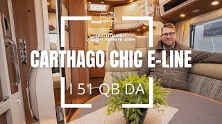 Carthago chic eline I 51 QB DA  Luxus Wohnmobil mit Queensbett [upl. by Naiva]