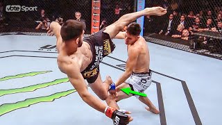 It Works Taekwondo Master Smokes the UFC with Crazy Knockouts  Yair Rodriguez [upl. by Sabanrab461]