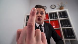 Man Showing Middle Finger Sign Stock Footage [upl. by Narcis775]