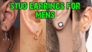 Ear studs collection for men  Earrings for boys  diamond amp magnetic stud Earring designs 2021 [upl. by Freeland]