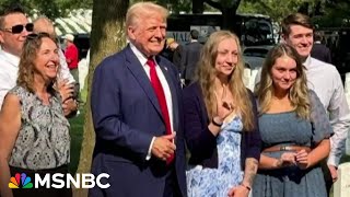 ‘Disgraceful’ Felon Trump slammed for possibly illegal photo op ‘over grave of a marine [upl. by Ainesey]