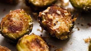 The most amazing CRISPY Parmesan Roasted Brussels sprouts [upl. by Dari]