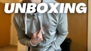 Gymshark Haul Unboxing  Grey Crest Zip Up Hoodie [upl. by Byrd]