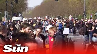 Live Germany protests as Bundestag discusses the COVID19 Infection Protection Act [upl. by Goodard]