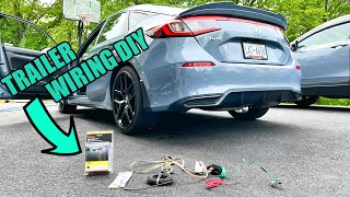 Trailer Wiring Install DIY 20222025 Honda Civic [upl. by Hoskinson830]