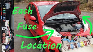 Peugeot 107 All Fuses and Relays Location 10  Diagram [upl. by Htessil]