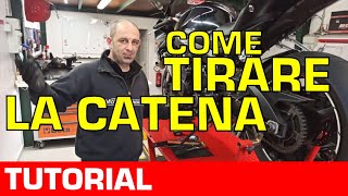 TUTORIAL TENSIONAMENTO CATENA MOTO La guida definitiva [upl. by Toscano]