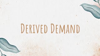 Derived Demand [upl. by Valdas]