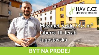 Prodej mezonetového bytu 3kk 745 m2 Liberec IIIJeřáb [upl. by Justus559]