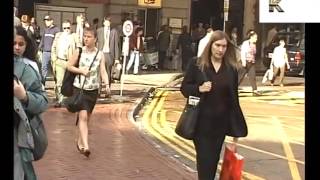 1990s London Outside Victoria Station Commuters [upl. by Hughmanick]