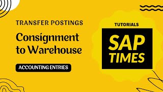 Consignment to Warehouse Transfer Postings in SAP MM  SAP Inventory  SAP Tutorial [upl. by Corella]