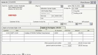 Peachtree Tutorial The PurchasesReceive Inventory Window Sage Training Lesson 57 [upl. by Moorefield425]