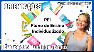 Orientações PEI PLANO DE ENSINO INDIVIDUAL [upl. by Naelcm]