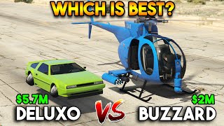 GTA 5 ONLINE  DELUXO VS BUZZARD CHOPPER WHICH IS BEST [upl. by Hauser]