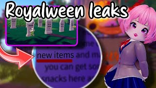 ROYALWEEN UPDATE New Items coming soon in Royale High [upl. by Kowal]