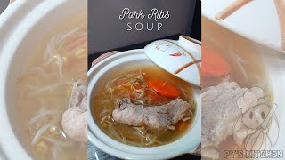 Bean Sprout Pork Rib Soup  Simple Soup Recipe [upl. by Cotsen]