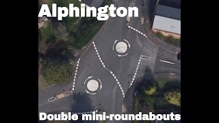 Alphington double mini roundabouts [upl. by Eatnohs]