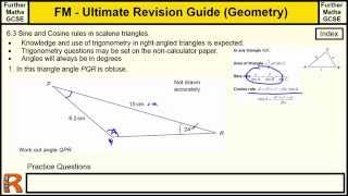 Geometry Sine and Cosine rules Ultimate revision guide for Further maths GCSE [upl. by Kilgore]