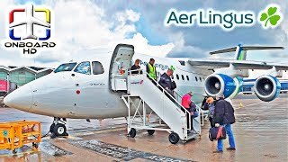 TRIP REPORT  4 Engines for Regional  AER LINGUS  Dublin to Birmingham  Avro RJ85 Jumbolino [upl. by Genesa]