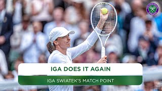 Iga Swiatek  Winning moment  Second round  Wimbledon 2024 [upl. by Nlyak858]