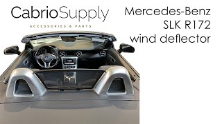 WIND DEFLECTOR MERCEDESBENZ SLK R172 20112020  INSTALLATION [upl. by Holladay]