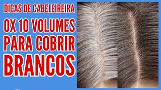 OX de 10 VOLUMES  TINTA para COBRIR BRANCOS Cabelo com Mechas [upl. by Atnauq328]