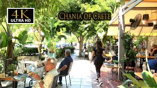 How the locals getting by in Chania Finally Revealed  4K Walking Tour [upl. by Ranilopa]