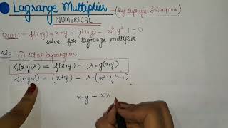 🔴NUMERICAL concept Lagrange Multipliers ✅️ by Supriya Srivastava [upl. by Hannan988]