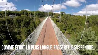 Once the Longest Suspended Footbridge in the World  1989 Guinness Record  Gorge de Coaticook [upl. by Whitford281]