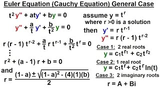 Differential Equation  2nd Order 66 of 84 Euler Eqn Cauchy Eqn General Case [upl. by Simonsen]