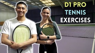 Pro Tennis Training 3 Advanced Drills by a Ex D1 Player [upl. by Sol]