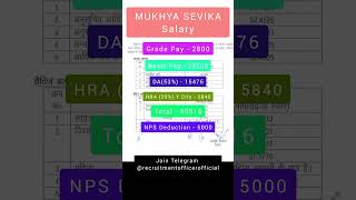 MUKHYA SEVIKA SALARY  UPSSSC MUKHYA SEVIKA SALARY upsssc salary viral [upl. by Yssac105]