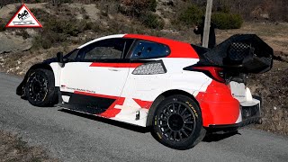 Test Day Sébastien Ogier  Toyota Yaris GR Rally1  Pre Rallye MonteCarlo 2023 Passats de canto [upl. by Akcinehs]