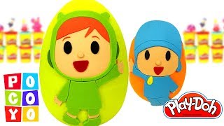 Ovos Surpresas Gigantes do Pocoyo e da Nina em Português Brasil de Massinha Play Doh [upl. by Efron976]