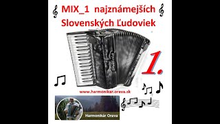 MIX1 Najznámejších Slovenských Ľudoviek od HarmonikárOravask [upl. by Ayotan]