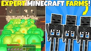 11 EXPERT LEVEL Minecraft Farms EVERY Survival World NEEDS Minecraft Bedrock Edition [upl. by Bollay]