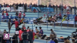 Nantes 2017  Finale 60 m haies Cadets Nathan Nsakala en 787 [upl. by Torruella]