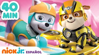 PAW Patrol  40 MIN de INCREÍBLES rescates de la Patrulla canina  Nick Jr en Español [upl. by Ahsiadal84]