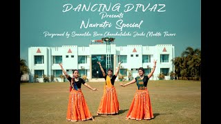 Dholida X Chogada Tara X Nagad sang Dhol  Best Garba Dance Performance  ft Dancing Divaz [upl. by Jobey711]