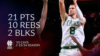 Kristaps Porzingis 21 pts 10 rebs 2 blks vs Cavs 2324 season [upl. by Sorel]