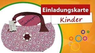 Einladungskarten kindergeburtstag basteln  trendmarkt24  Karten basteln [upl. by Sesilu496]