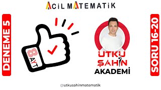 ACİL MATEMATİK AYT Deneme4 Soru 1620 [upl. by Anitel]