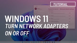 Windows 11 Enable or disable WiFi and Ethernet network adapters [upl. by Charlton]